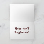 VERONTSCHULDIGING, HUMORISTISCH, HIPPO, 'IK ZOU HE KAART (Binnen)