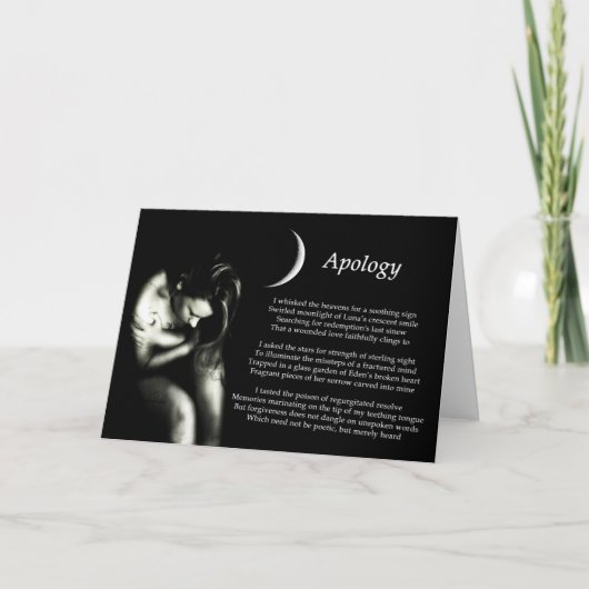 verontschuldiging kaart (Voorkant)