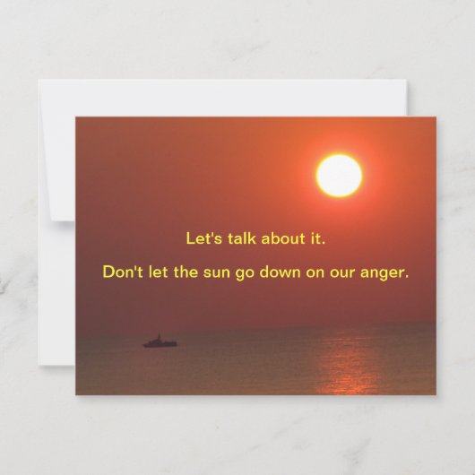 verontschuldiging kaart (Voorkant)