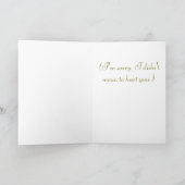 verontschuldiging kaart (Binnen)