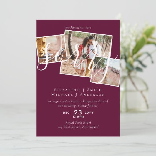 VERONTSCHULDIGING! Uitstel van het huwelijk Wijzig (Staand voorkant)