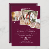 VERONTSCHULDIGING! Uitstel van het huwelijk Wijzig (Voorkant / Achterkant)