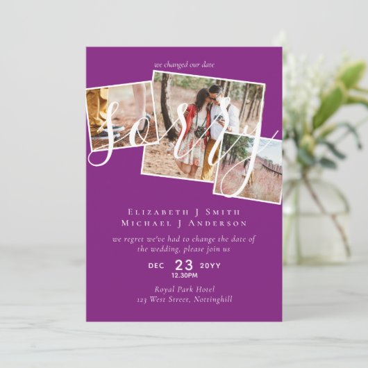 VERONTSCHULDIGING! Uitstel van het huwelijk Wijzig (Staand voorkant)