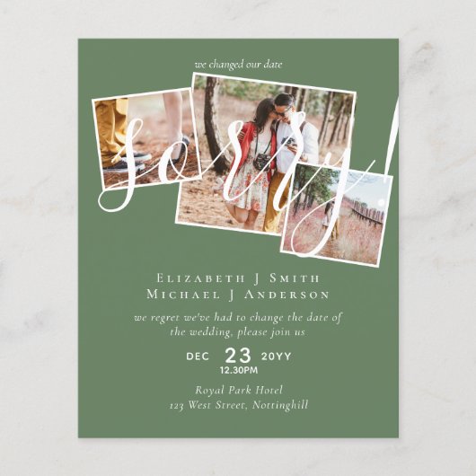 VERONTSCHULDIGING! Uitstel van het huwelijk Wijzig (Voorkant)