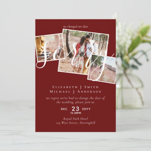 VERONTSCHULDIGING! Uitstel van het huwelijk Wijzig (Staand voorkant)