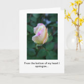Verontschuldiging voor Inconsideration Wenskaart Kaart (Gele Bloem)