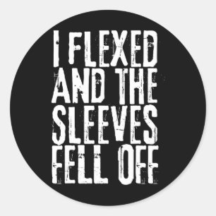 Verontwaardigd draaide ik de Sleeves van Funny Bod Ronde Sticker