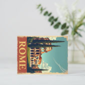 Verontwaardigd  Rome Colosseum Reizen Briefkaart (Staand voorkant)