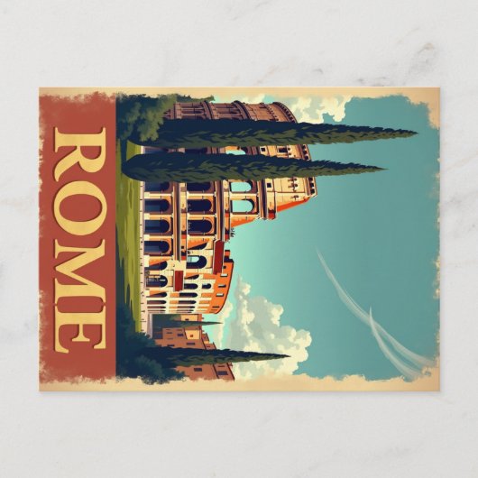 Verontwaardigd  Rome Colosseum Reizen Briefkaart (Voorkant)