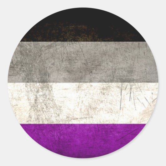 Verontwaardigde aseksuele trots Stickers (Voorkant)