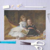 Verontwaardigde Victoriaans twee jonge meisjes wee Tissuepapier (Craft)