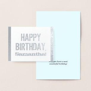 Verontwaardigde, zanderige "HAPPY BIRTHDAY"-Kaart Folie Kaarten