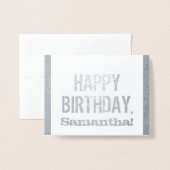 Verontwaardigde, zanderige "HAPPY BIRTHDAY"-Kaart Folie Kaarten (Voorkant met envelop)