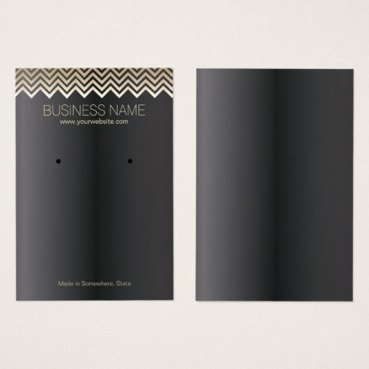 Veroorbaar beeldscherm | Modern Gold Chevron Strip Visitekaartjes (Voorkant /achterkant)