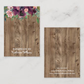 Veroorbaar beeldscherm| Robuust hout en Bourgogne  Visitekaartje (Voorkant / Achterkant)