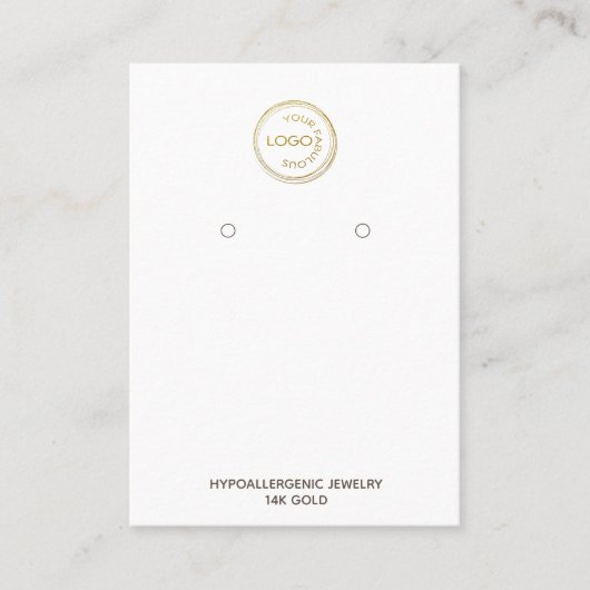 Veroorbaar beeldscherm Voeg je Logo wit toe Visitekaartje (Voorkant)