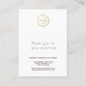 Veroorbaar beeldscherm Voeg je Logo wit toe Visitekaartje (Achterkant)