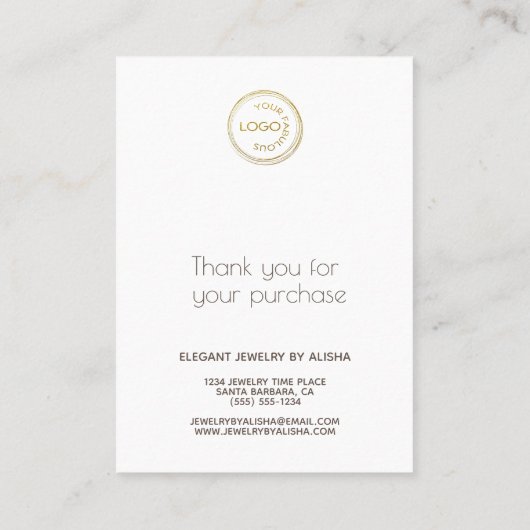 Veroorbaar beeldscherm Voeg je Logo wit toe Visitekaartje (Achterkant)