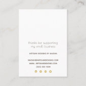 Veroorbaar beeldscherm Voeg Logo sociale media-wit Visitekaartje (Achterkant)