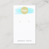 Veroorbaar Logo blauwe Waterverf invoegen Visitekaartje (Voorkant)