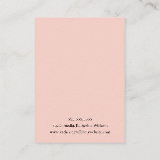 Veroorbaar Logo toevoegen | Roos Gold en glitter Visitekaartje (Achterkant)