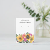 Veroorbaar waterverf beeldscherm | Zonnebloemen Visitekaartje (Staand voorkant)