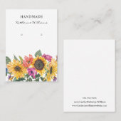 Veroorbaar waterverf beeldscherm | Zonnebloemen Visitekaartje (Voorkant / Achterkant)