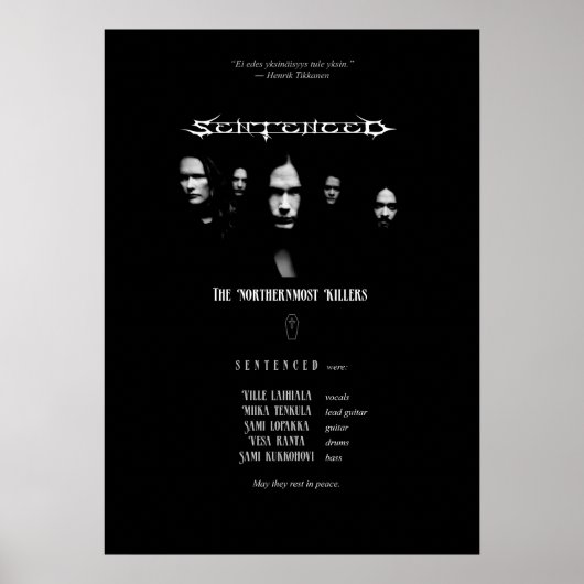 Veroordeelde band "De meest noordelijke moordenaar Poster (Voorkant)