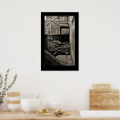 Veroordeelde bouwreeks; zwart en wit poster (Keuken)