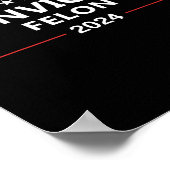 Veroordeelde misdadiger 2024 Pro Trump Supporters Poster (Hoek)