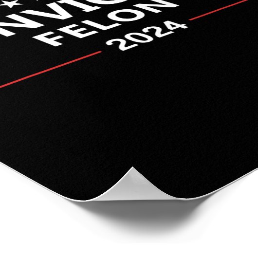 Veroordeelde misdadiger 2024 Pro Trump Supporters Poster (Hoek)