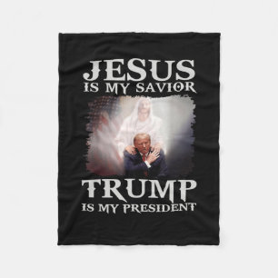 Veroordeelde misdadiger Jezus is mijn redder Trump Fleece Deken