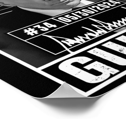 Veroordeling Donald Trump-Mok schoot gevangenis Pi Poster (Hoek)