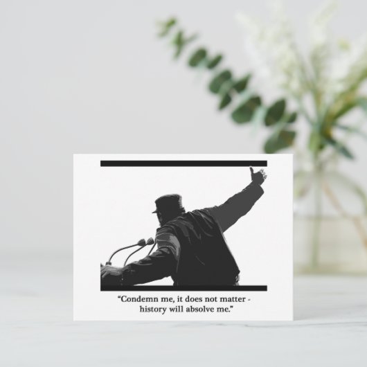 "Veroordeling mij" Briefkaart (Staand voorkant)