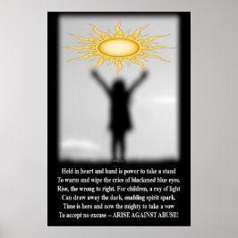 Veroordeling tegen misbruik poster