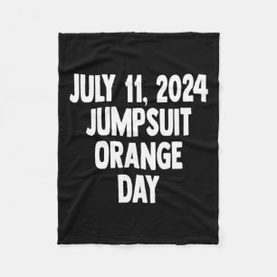 Veroordelingsdag Juli 11 2024 Oranje Jumpsuit Day  Fleece Deken