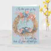 Verouder Met Je - Wenskaart Kaart (Gele Bloem)