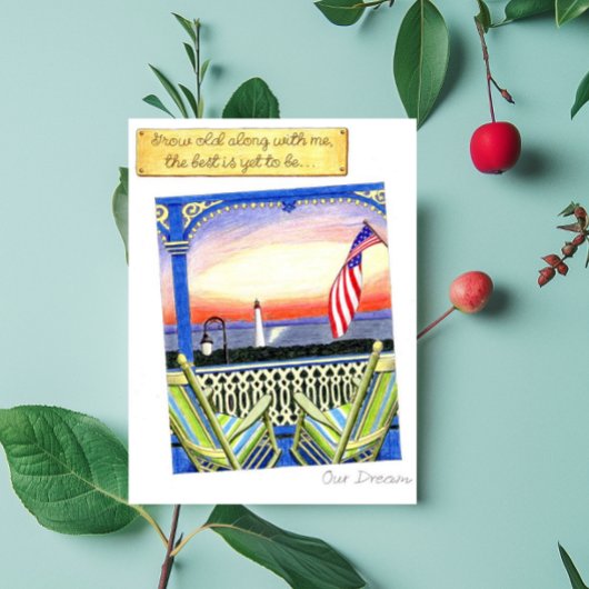 Verouder Samen Met Mij Ansichtkaart Briefkaart