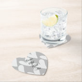 Verouder Samen Met Mij Liefde Grijs Witte Harten Kartonnen Onderzetters (Insitu)