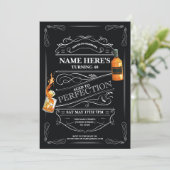 Verouderd aan Perfectie Whiskey 50th 60th Enige Le Kaart (Staand voorkant)