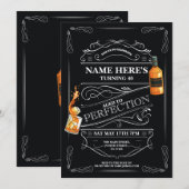 Verouderd aan Perfectie Whiskey 50th 60th Enige Le Kaart (Voorkant / Achterkant)