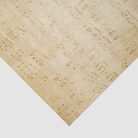  verouderd Antiek vel muziekpapier Tissuepapier (Detail)