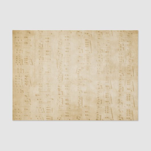  verouderd Antiek vel muziekpapier Tissuepapier (Voorkant)