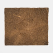 Verouderd bruin leer: klassieke textuur fleece deken (Voorkant (Horizontaal))