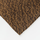 Verouderd bruin leer: klassieke textuur fleece deken (Hoek)
