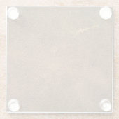 Verouderd bruin leer: klassieke textuur glazen onderzetter (Achterkant)