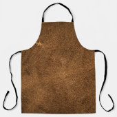 Verouderd bruin leer: klassieke textuur schort (Voorkant)