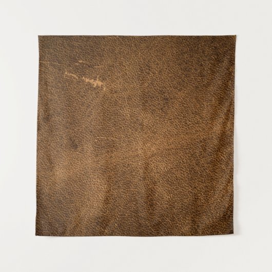 Verouderd bruin leer: klassieke textuur wandkleed (Voorkant)
