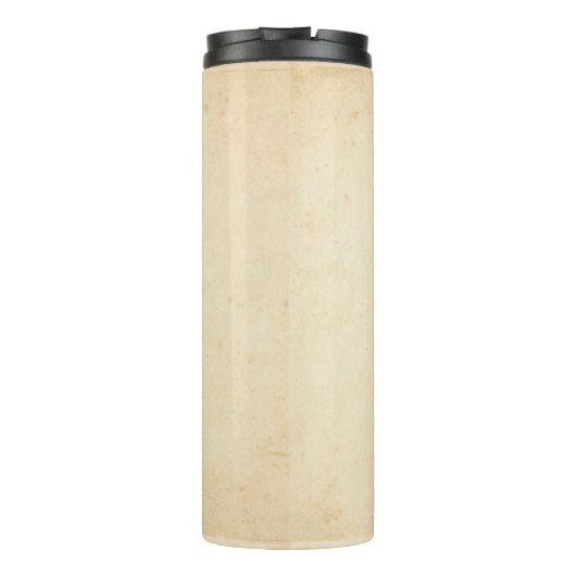 Verouderd geel papier textuur thermosbeker (Achterkant)