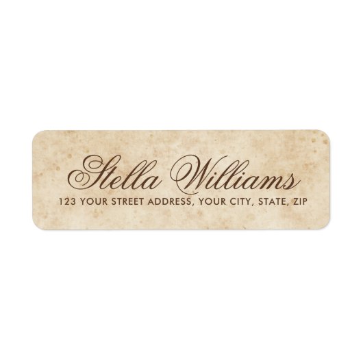  verouderd het manuscriptadres van de stroomkallig etiket (Voorkant)